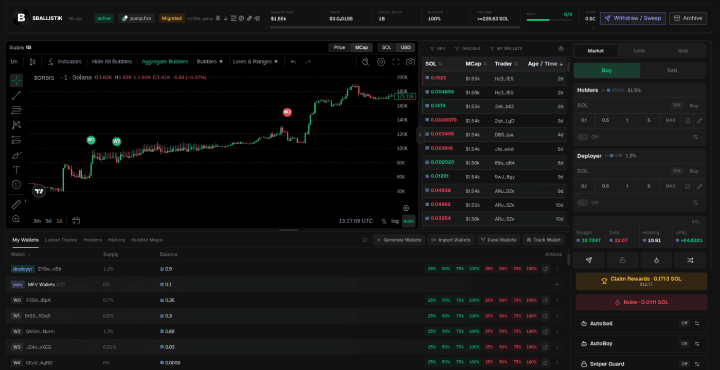Ballistik dashboard preview